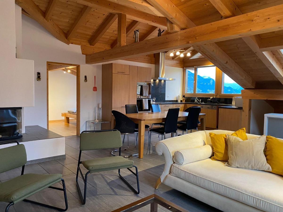 Ferienwohnung Attic In The Alps Luzein Exterior foto