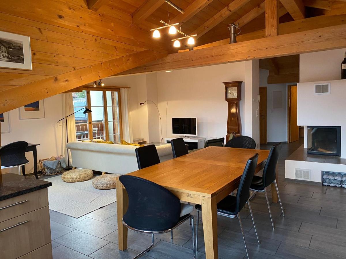 Ferienwohnung Attic In The Alps Luzein Exterior foto